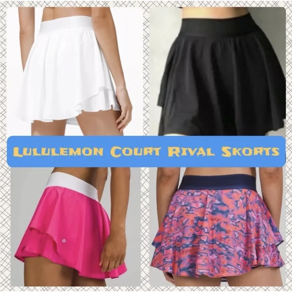 NWT - Lululemon Court Rival HR Skirt Navy Sz.6 Tall - Picture 9 of 9